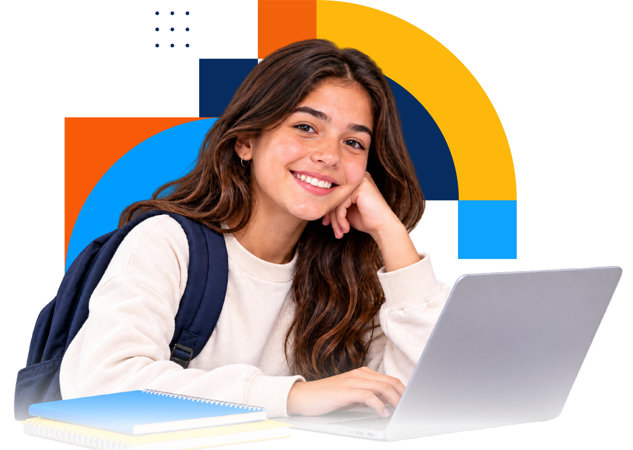 Estudiante de AskingRoom utilizando su computador